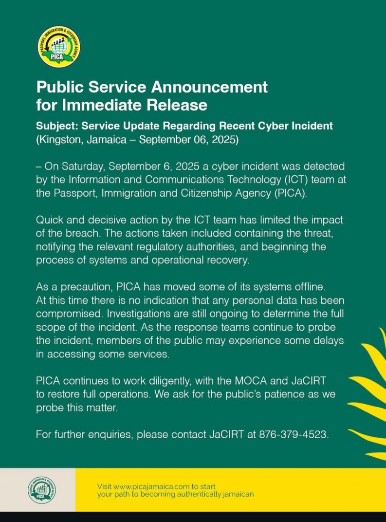 Public Service Announcement for Immediate Release